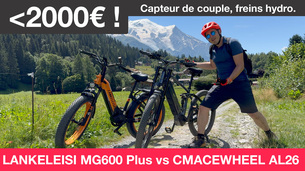 Comparatif de VTT à capteur de couple à moins de 2000€ : Lankeleisi MG600 Plus vs CMACEWHEEL AL26