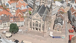 Apple Plans : Mulhouse passe enfin en 3D avec le survol Flyover