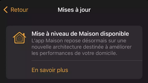 Le retour de la mise à jour HomeKit avec la beta d'iOS 16.4