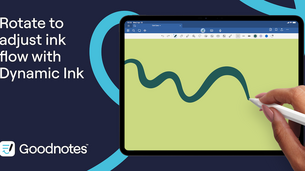 Goodnotes prend en charge l'Apple Pencil Pro (pression et rotation)