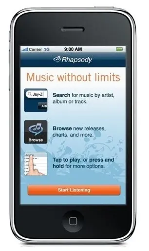 Rhapsody, le service de streaming musical débarque sur iPhone