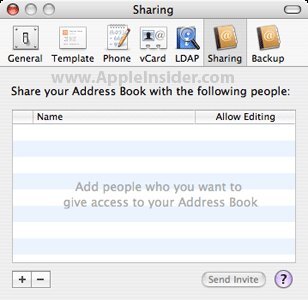 Tiger : AdressBook Sharing