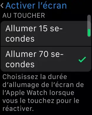 Paris enfin dans watchOS 2 Beta 5 (vidéo !) et une option d'affichage pendant 70 secondes