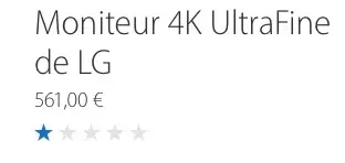 Pourquoi Apple a-t-elle supprimé les notes de l'écran LG 5k sur l'Apple Store ? (MAJ)