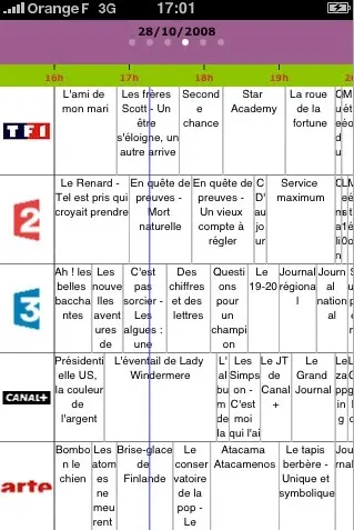 TVGuide, vos programmes TV sur iPhone et touch