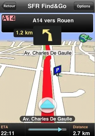 SFR propose son GPS par abonnement sur iPhone