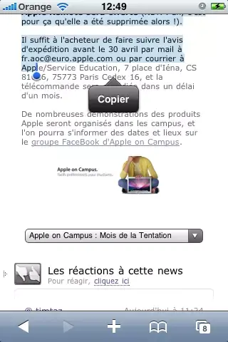 iPhone OS 3 : le tour en images