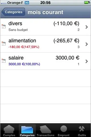 SimpleCash, vos comptes depuis votre iPhone