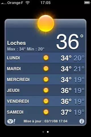 Loches sur iPhone, au pays du soleil eternel