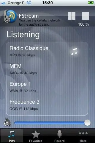 FStream 1.0.2 pour iPhone et touch