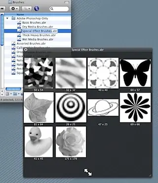 BrushView, les brosses Photoshop dans QuickLook