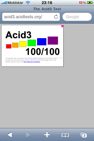 Safari Mobile 3.1 est 100 % Acid !
