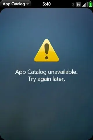 L'App Catalog de Palm bogue