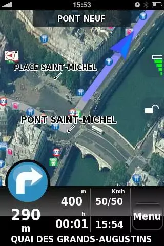 NDrive met Paris en images sur iPhone