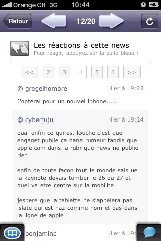 Mac4Ever Mobile : petite nouveauté pour les réactions