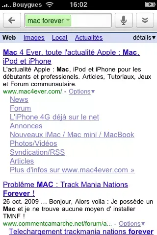 Google Mobile App : la recherche vocale sur iPod Touch