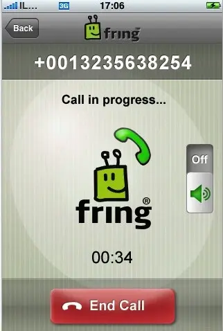 Fring, VoIP et messagerie instantanée pour iPhone