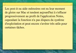 Astuce : créer un post-it à partir d'une sélection sur OS X