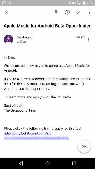 Apple lance Apple Music sur Android... en bêta ?