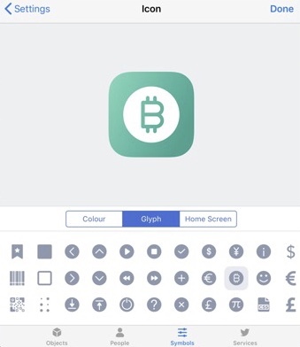Illustration : Apple lance des glyphes Bitcoin via Siri Shortcuts