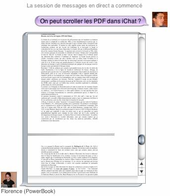 PDF dans iChat