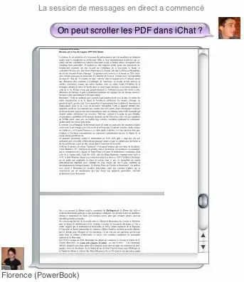 PDF dans iChat