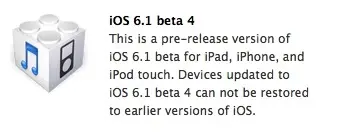 La 4e bêta d'iOS 6.1 et Apple TV Software beta 3 sont disponibles