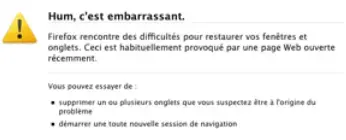 Firefox est embarrassé de planter