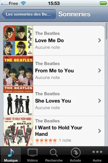 Les Beatles sonnent sur ton iPhone