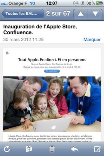 La Grande Première de l'Apple Store Lyon Confluence le 4 avril