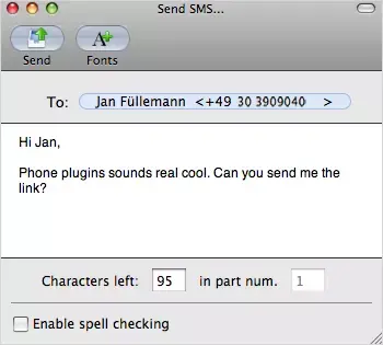 Phone plugins :  envoyez des SMS ou numérotez depuis votre Mac