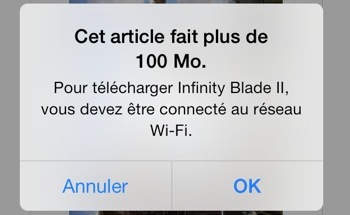 iOS 7 autorise les téléchargements jusqu'à 100 Mo en cellulaire