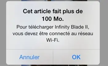 iOS 7 autorise les téléchargements jusqu'à 100 Mo en cellulaire