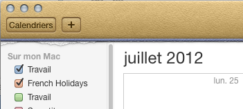 Mountain Lion : petit retour sur iCal, qui a bien évolué