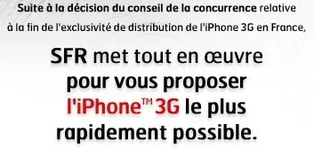 SFR promet l'iPhone "le plus rapidement possible"