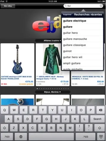 eBay parle français sur l'iPad