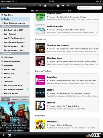 AppStore : Deezer iPad arrive