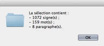 Astuce : Gete compte les signes pour vos textes sous OS X !