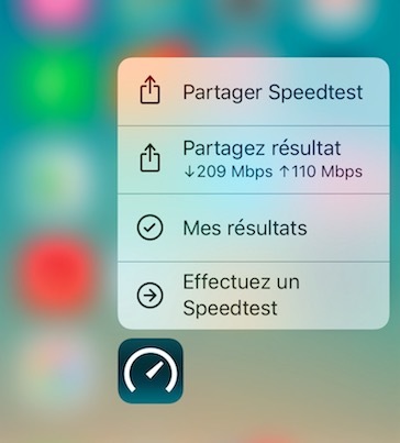 Les applications Google et Speedtest s'équipent de raccourcis 3D Touch