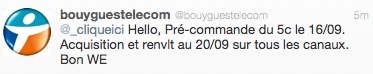 5C : Bouygues n'ouvre les pré-commandes que le 16 septembre prochain