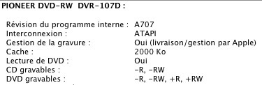 DVD+R/+RW officiellement supportés