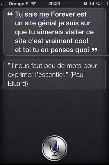 Quand Siri vous demande (poliment) de raccourcir vos phrases