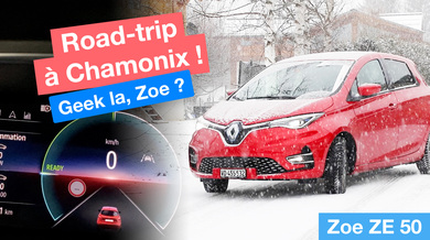 Test de la Renault Zoe ZE 50 R135 : Road-Trip "geek" à Chamonix !