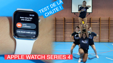 Vidéo : on a testé la détection de chute de l'Apple Watch Series 4... avec des Cheerleaders !