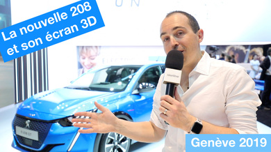 L'écran de la nouvelle 208 est en 3D ! Reportage (vidéo) au Salon de l'Auto de Genève