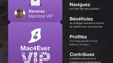 Mac4Ever vous offre 3 mois VIP pour tout achat (Mac, iPad, iPhone...) chez Apple !