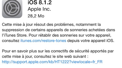 iOS 8.1.2 est disponible !