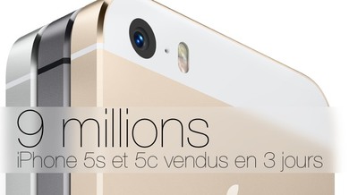 9 millions d'iPhone 5s/5c vendus en un week-end !