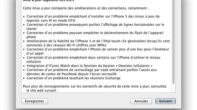 iOS 6.01 disponible au téléchargement