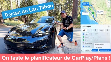 Test du planificateur d'itinéraire électrique de CarPlay chez Porsche ! (vidéo aux USA)